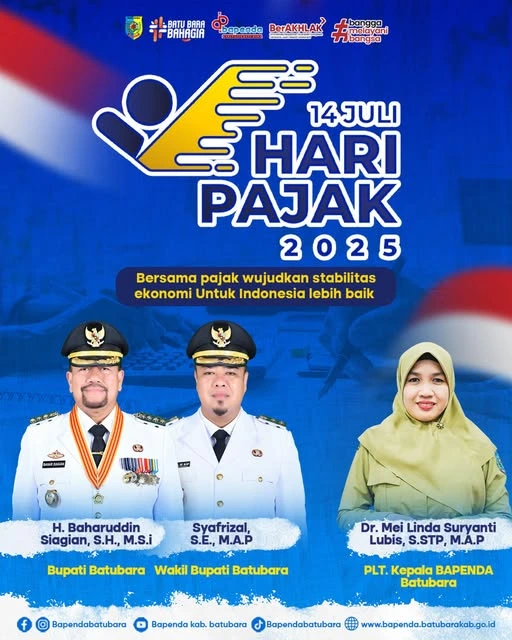 Bapenda Batu Bara Ucapkan Selamat Hari Pajak 2025