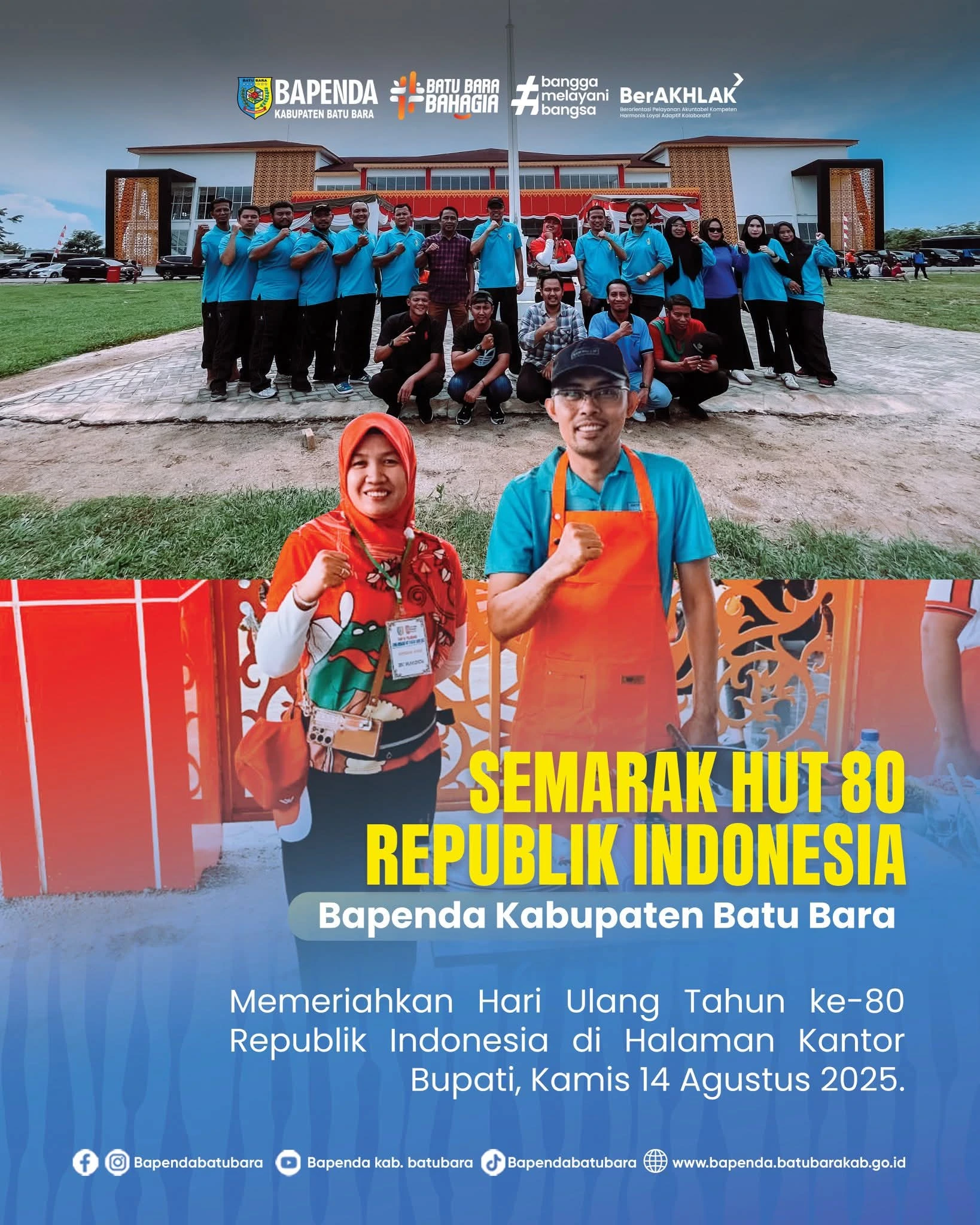 Bapenda Batu Bara Turut Meriahkan HUT ke-80 RI, Ikuti Lomba Memasak dan Tarik Tambang