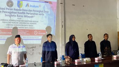 LKBH FH UNA Cabang Kabupaten Batu Bara Gelar Penyuluhan Hukum, Dorong Pencegahan Konflik Pertanahan dan Sengketa Batas Wilayah
